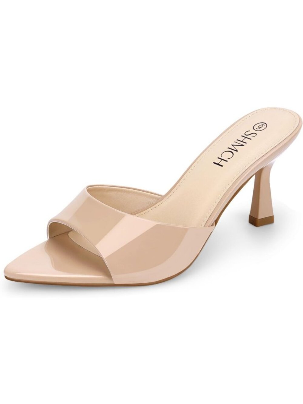 Chic Pointed Toe Mule Sandals for Women - Slip-On Open Toe Kitten Heels for